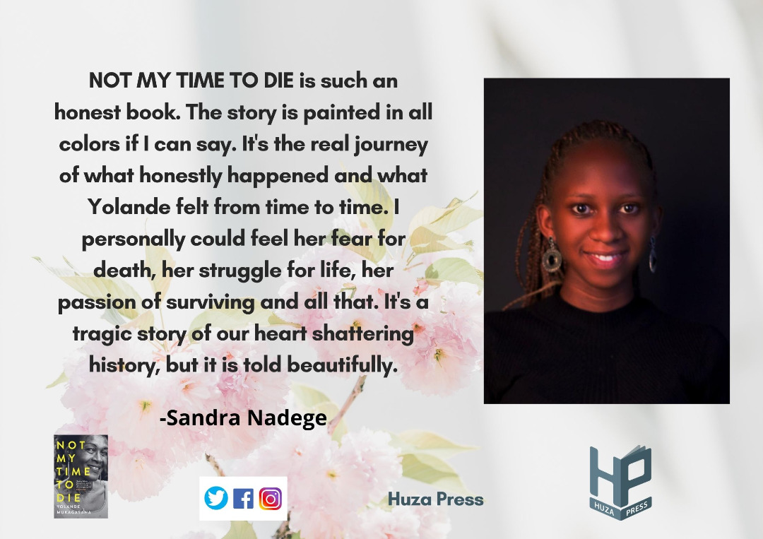 HuzaPress's tweet photo. @nadege_sandra shares her thoughts on #YolandeMukagasana's Not My Time To Die.

📩DM if you would like to grab yourself a copy.

 #my250 #Africanbooks #NotMyTimetoDie https://t.co/2rpuedDw4l