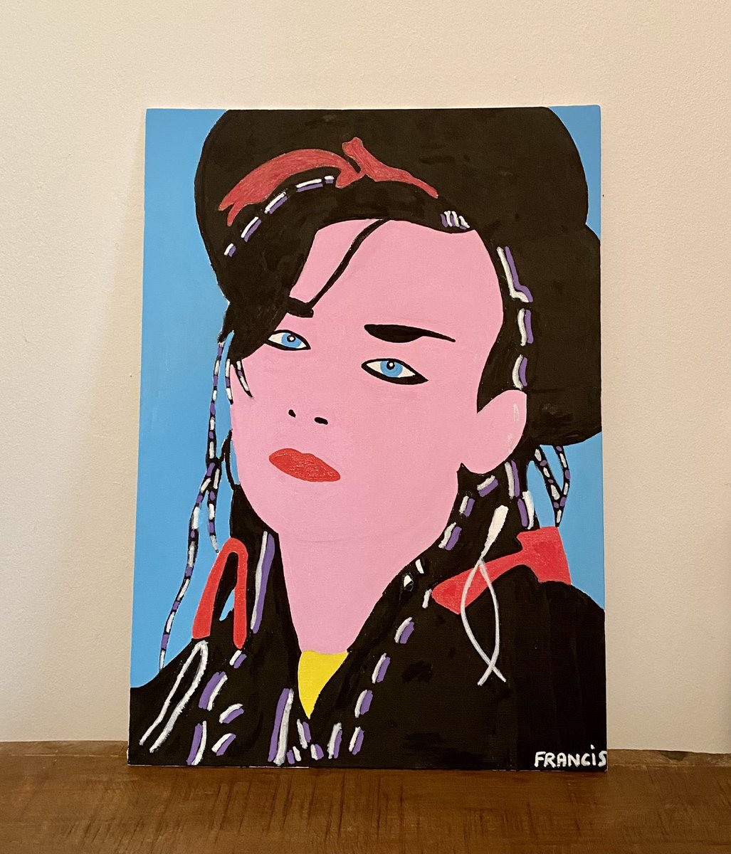 My Painting of the Iconic <a href="/BoyGeorge/">Boy George</a> Acrylic/Oil paints on Canvas