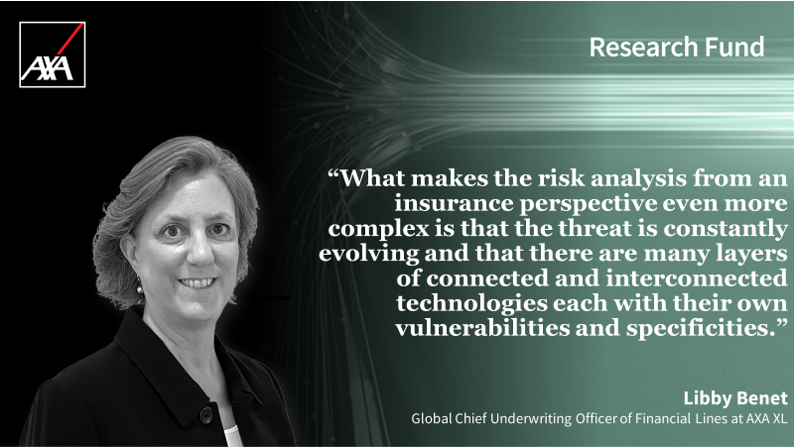AXAResearchFund's tweet photo. #Cyberrisk Insurance comes with many challenges.
🔎What are the current limits insurers need to supersede to succeed?
Libby Benet, @AXA_XL expert, discusses the issue in our latest publication: #BuildingCyberResilience
 
Read the article: https://t.co/Rk2fSYXmKO https://t.co/gQpOHllOPe