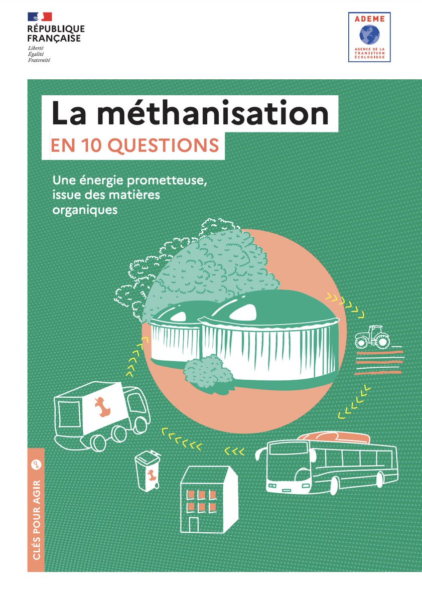 La #méthanisation en 10 questions ❓
Ce guide de l'<a href="/ademe/">ADEME</a> apporte des réponses aux questions les plus fréquentes sur ce levier de la transition énergétique ✅ #MondayMotivation 
👉 librairie.ademe.fr/cadic/6475/gui…