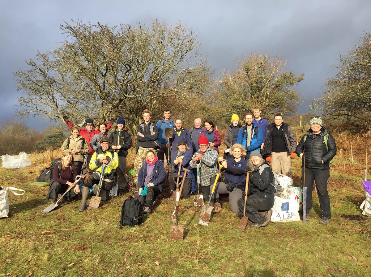 Stumpupfortrees's tweet photo. Fab weekend planting 1500+ broadleaf trees on marginal agricultural land in the Black Mountains. Massive thanks to all our volunteers, to @CoedCadw for the saplings and to everyone who has donated to our wee charity over the year. Making the change. Whoop! 🙏🌳💪🌳 https://t.co/jVfJKkfDMY