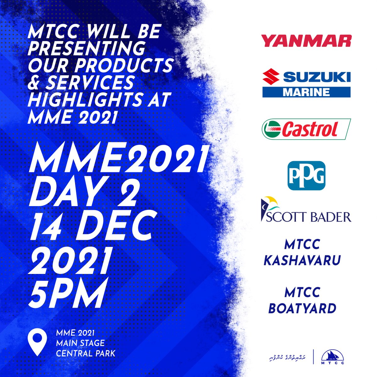 MTCCPlc's tweet photo. Are you eager to learn more about #yanmar #suzuki #castrol #ppgcoating #scottbader and services extended by our Boat Yard ? We will be presenting MTCC products and services tomorrow, 14 Dec 2021 at 5 pm at #MME2021 https://t.co/XbIXERyfCq