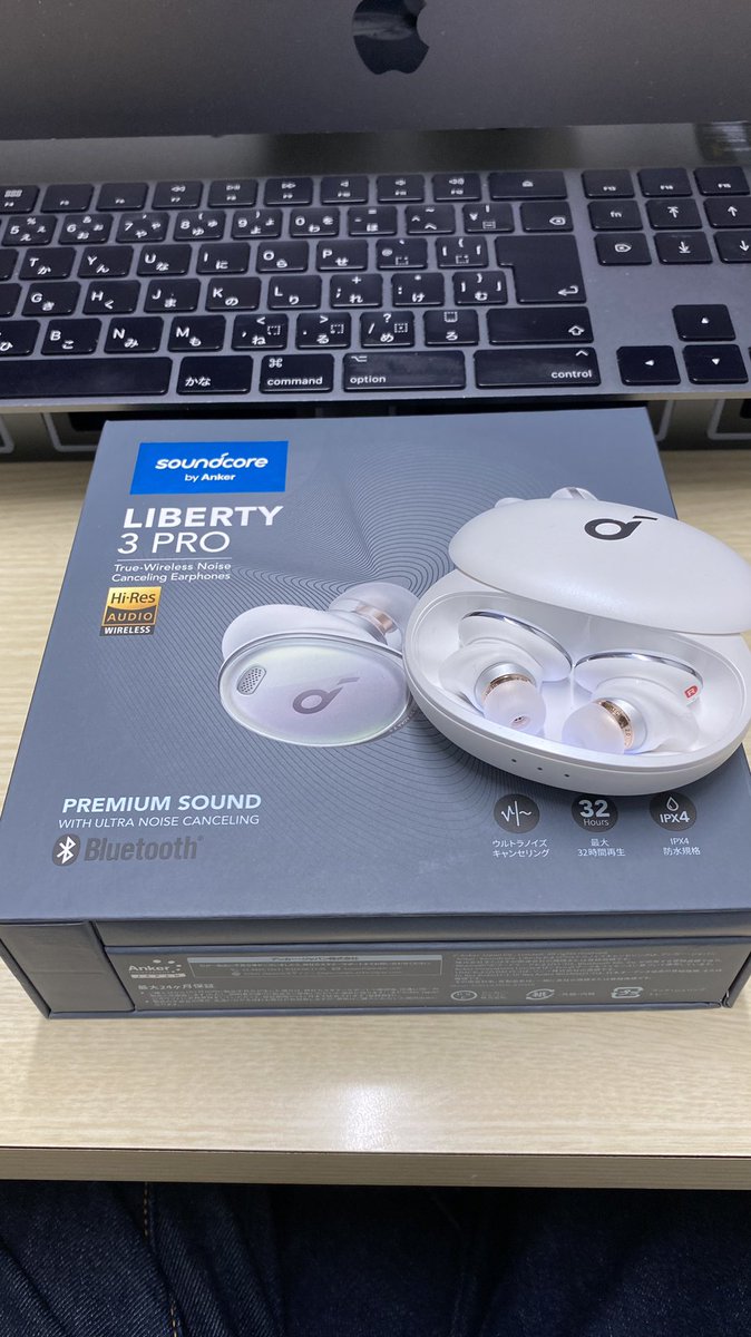 urbansoul's tweet photo. AirPodsProを高くて買えない民なので、Soundcore Liberty 3 Proを買ってみました。なんか良さげ!
#SoundcoreLiberty3Pro
#Soundcore https://t.co/iAwBXMpb8R