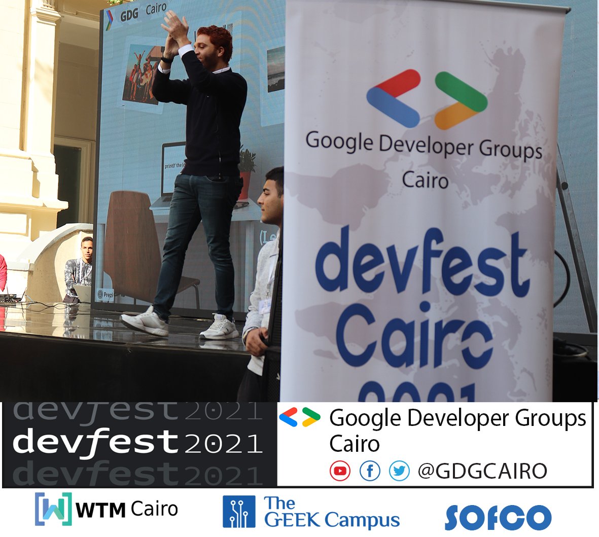 GDGCairo's tweet photo. Google developers group's devfest Cairo
Want to say Thank you to
👉Islam Diaa who Taken stage by storm on and told us his tips and tricks of how to become a lead software engineer 🔥
Thanks Islam for This great session, your efforts and being our guest. ❤️🔥
#devfestcairo2021 https://t.co/sC3Cl3Xo0y