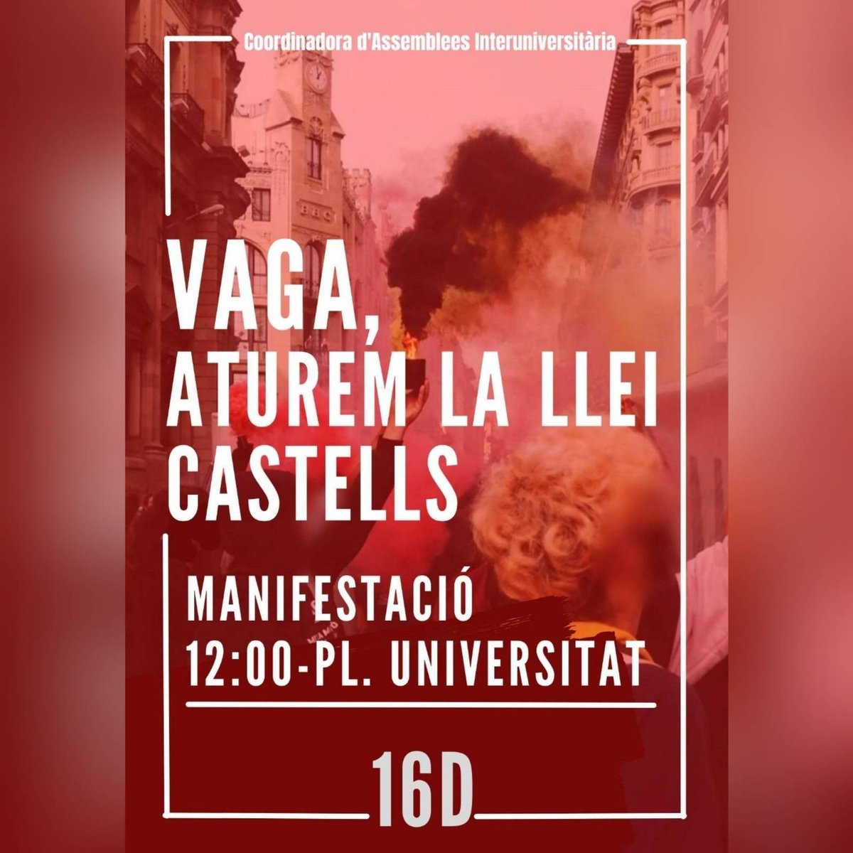 #Vaga16D
Les estudiants ho parem tot per una educació fora de l’abast del capital, pública i de qualitat. De totes i per totes.