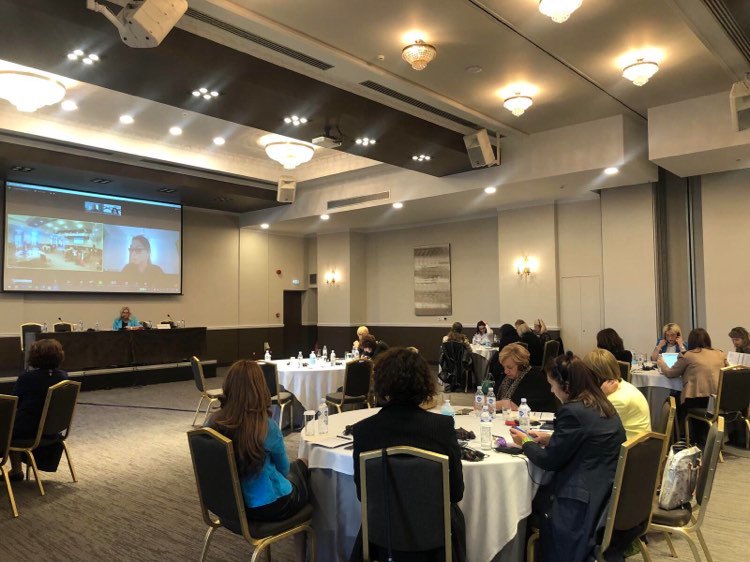 EditaTahiri's tweet photo. Women equal participation in track one peace processes ensure better peace and sustainability, said Jennifer Bradshaw, international expert on WPS agenda. Thank you Jennifer for your inspiring speech at our international Conf. #rwlsee @unwomeneca @SweMFA https://t.co/yaBjaPR8ji
