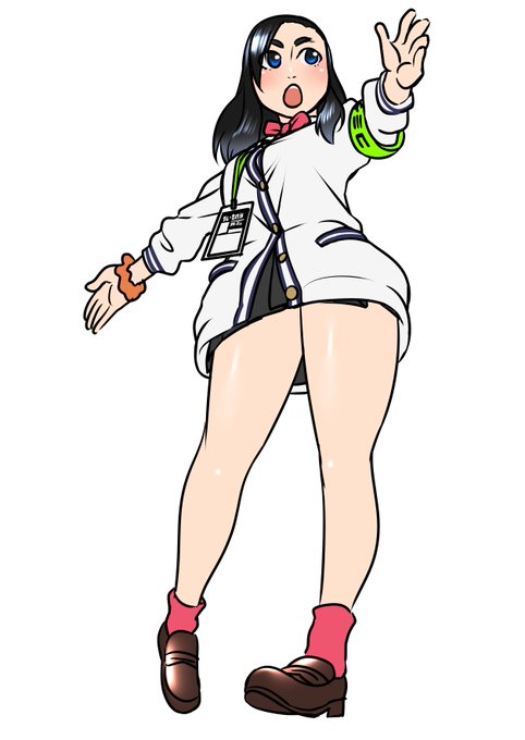 宝多六花のコスプレをしながらコミケのスタッフをする牛JKちゃん。 