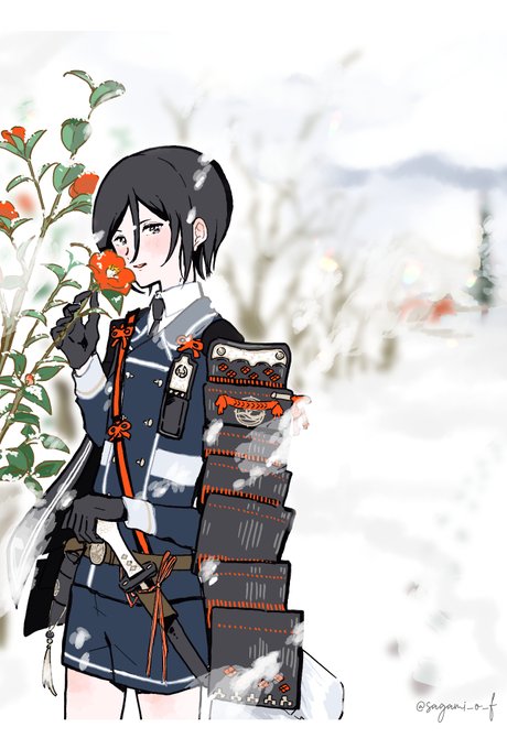 #今年も残りわずかなのでお気に入りの4枚を貼る
薬研くんと雨さに♀・雲さに♀(女審神者顔あり) 