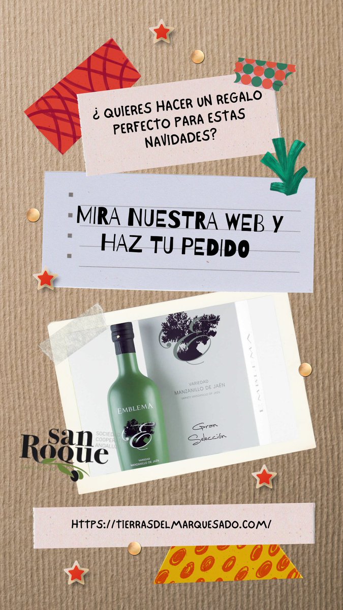 ¿ Quieres hacer un regalo perfecto para estas navidades ?

Mira en nuestra web y adquiere todos nuestros productos 
🟢 Teléfono : 953 30 20 09
🟢 Email : info@scasanroque.com
🟢 Nuestras instalaciones : Belenes Altos 6 Carchelejo
🟢  tierrasdelmarquesado.com