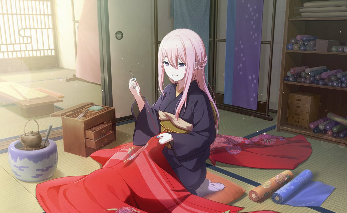 hourly_prsk's tweet photo. 【Kayo Sudou (Megurine Luka)】”A Tailor Driven Mad by Envy” Limited 4★ Card (Collab Gacha) https://t.co/XV1ImRwhZy