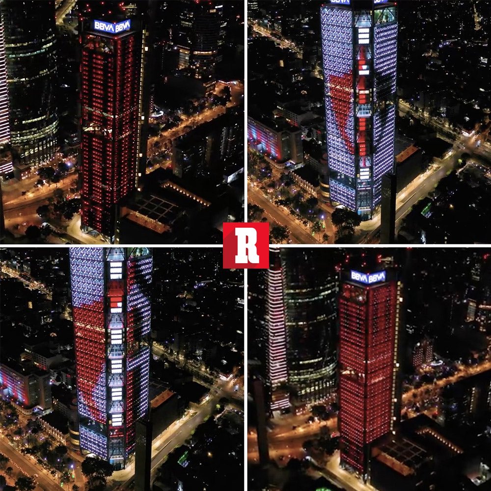 ¡SE ILUMINA ROJINEGRA!🔴⚫️

La Torre BBVA en la Ciudad de México se pintó con los colores y el escudo de Atlas para felicitarlos por su campeonato.👏

¡Que hermosa es! 🌃

bit.ly/3IJGoL9