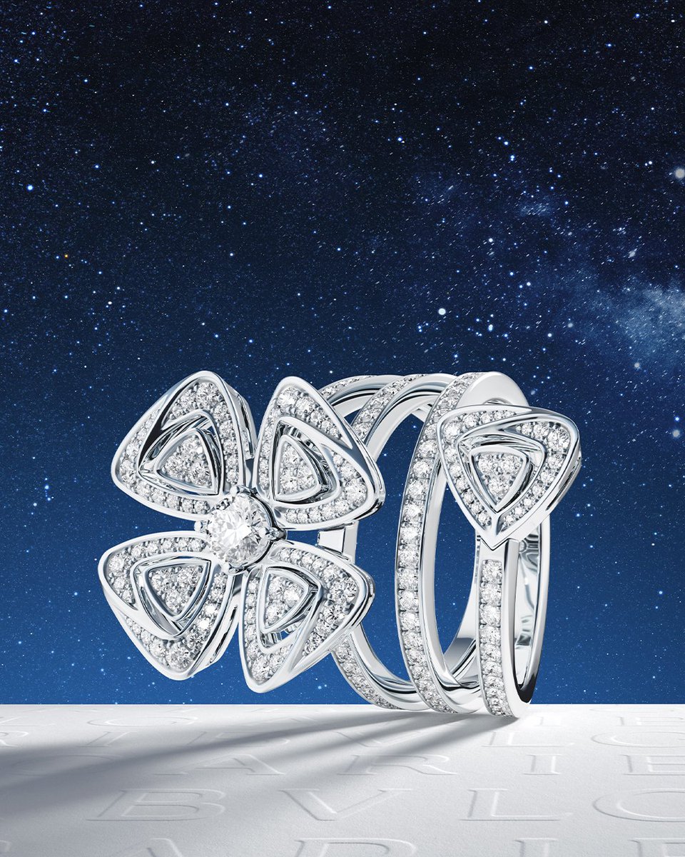 Bulgariofficial's tweet photo. The alluring four-petal flower found throughout the #Fiorever collection is cherished by the Romans as a symbol of happiness and joy — the perfect complement to the festive cheer this #HolidaySeason. https://t.co/GUMYG6Ivuo #Bulgari #BulgariJewelry #MoreThanAWish https://t.co/bPh2hObvod