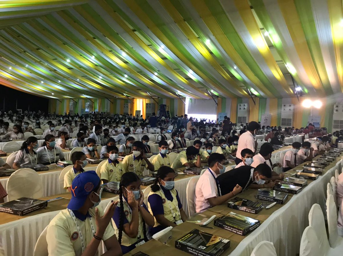 moesgoi's tweet photo. LIVE from #IISF2021: Attempting yet another #GuinnessWorldRecords on largest number of students attending the space exploration lesson. Post which, these young minds will assemble dish antenna, connectivity of which will let us explore the arena of Space further.
@DrJitendraSingh https://t.co/ApSDCKwKDZ