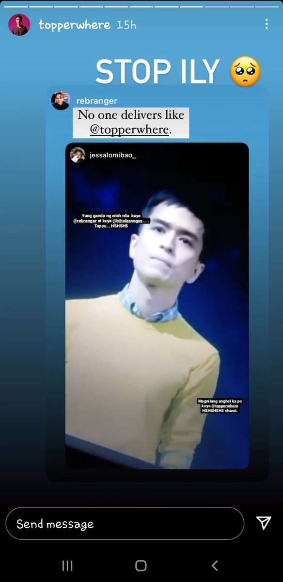 majoey_napoleon's tweet photo. Reb: Sana wala nang covid 19.
Bibo: Sana maging mabuti tayo sa isa't isa.
Topper: Sana lahat ng single magka jowa na
(With this serious face, LOL. Wittyyy) San muna tinago ni Alfredo si Harvey? Char
#AngMulingElBimbo
(credits to: jessalomibao_ ; rebranger ; topperwhere) https://t.co/3Hu4bqLgdd