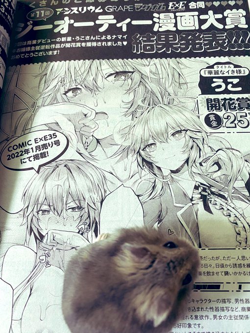 ありがたいことにジーオーティー漫画大賞で開花賞頂きました!
来月発売のコミックエグゼに掲載されるみたいです。
これを励みによりエッチな漫画描けるよう頑張りますのでよろしくお願いします💪 