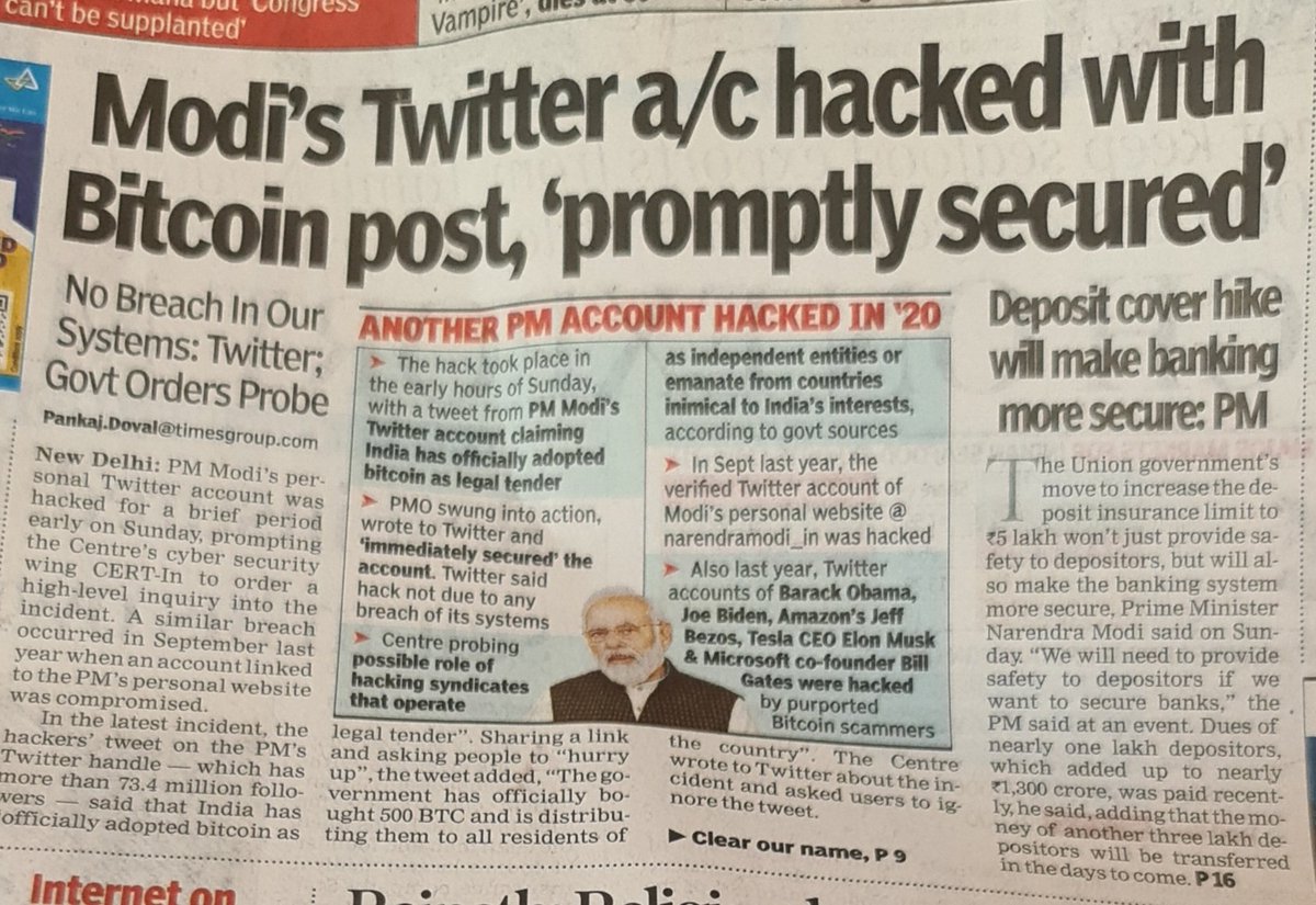 americai's tweet photo. Now that the @Twitter has clarified the breach that #ModiAccountHacked was not sure to their system beach will @PMOIndia let the nation know, how could you protect the #digitalasset s of India, if #Modi Sarkar could not even protect even @PMOIndia acc.
@INCIndia @AITCofficial https://t.co/KbV3viYmbD