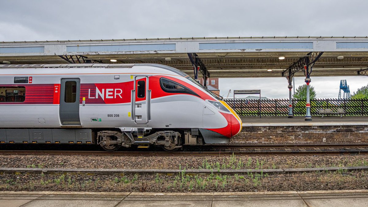 grantshapps's tweet photo. Great news for the North East! From today, Teesside will benefit from a direct @LNER service between Middlesbrough and London for the first time in over 3 decades🚆

We're acting on our £96bn pledge to invest in our railways and level up the nation 🏙 https://t.co/sbFySP8Oj7
