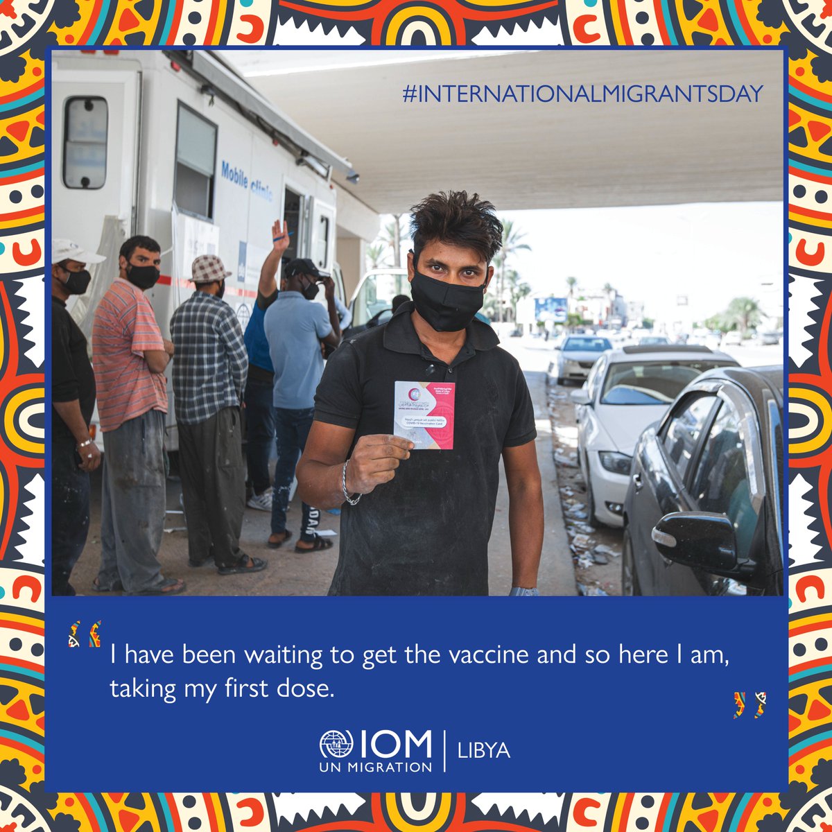 IOM_Libya's tweet photo. At 25 years old, Bangladeshi migrant Saif works as a tile and flooring technician in Tripoli and while he did not lose his job during the pandemic, he was still worried about catching COVID-19.
#InternationalMigrantsDay #IMD2021 #IOMLibya https://t.co/cgjzDglKFt