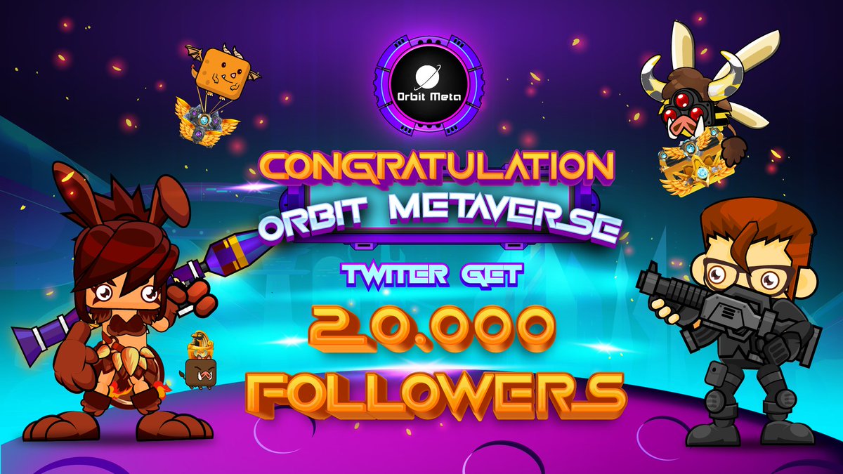 orbit_meta's tweet photo. Let's celebrate our first Milestone: Orbit #Metaverse reaches 20K followers on Twitter 🥳🥳

❣️ A big thanks to your increasing interest in the project. Welcome all to our community:
⏩ Channel: https://t.co/zRZEPGyZD3
⏩ Community: https://t.co/22Xnx817hE

#OBM #CreatetoEarn https://t.co/qF8LPBfkDD