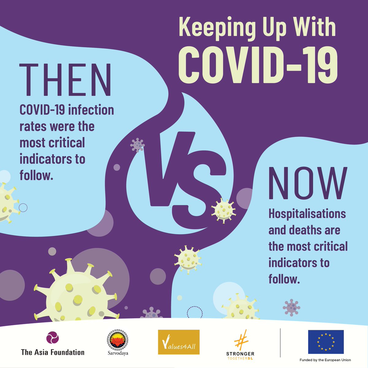 Values4A's tweet photo. Even in fully #vaccinated #communities, #COVID19 #infections, however mild or asymptomatic, can still happen.  We’re not out of this #pandemic just yet. We need to keep #workingtogether, so we can make it out of this #together🤝😇 

#StrongerTogetherSL #Values4All #NewNormal https://t.co/eyNqafE3f5