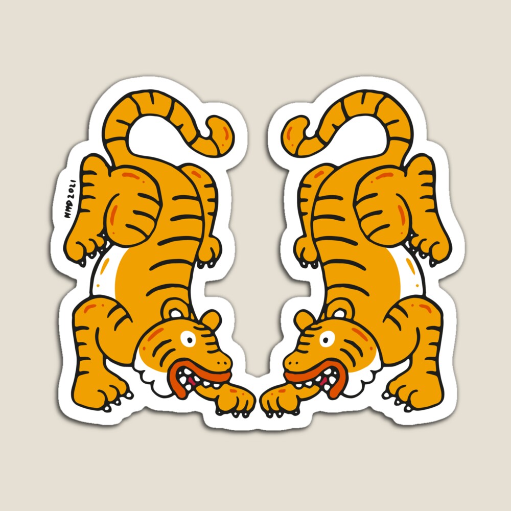 nokhookdesign's tweet photo. Tigers tattoo cartoon style #01, Get my art printed on awesome products. Support me at Redbubble #RBandME:  https://t.co/vrAvCaRPFx #findyourthing #redbubble #tiger #doodle #tattoo https://t.co/DpXuWcSqX7