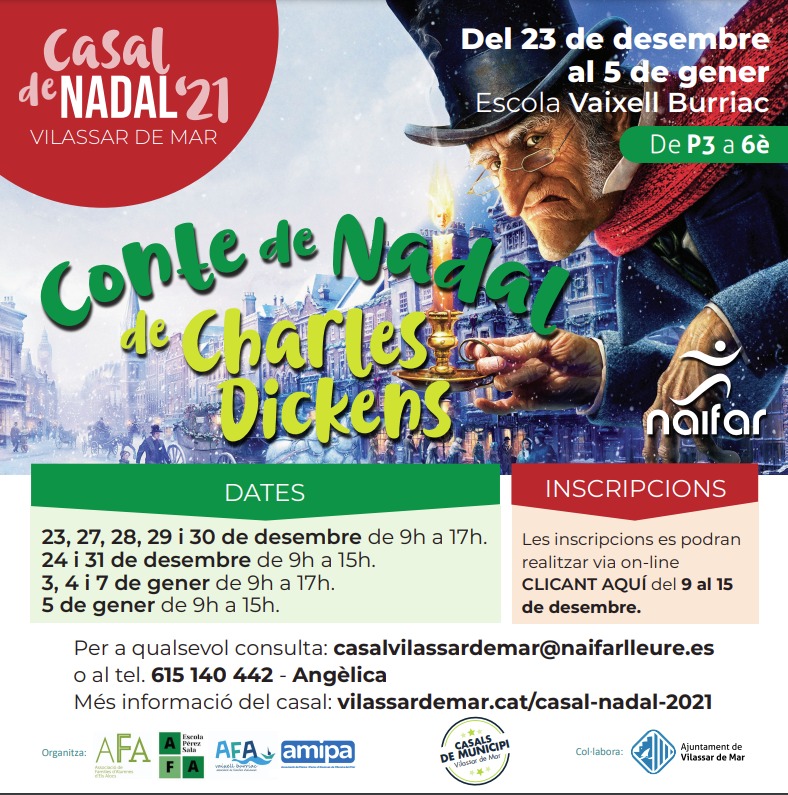 Ja teniu a la web de l'AFA tota la informació sobre el casal de Nadal que han organitzat les AFA's de les escoles de Vilassar. Aquest any es farà a l'escola Vaixell Burriac del 23 de desembre al 5 de gener. afaperezsala.com/comissions/cas…