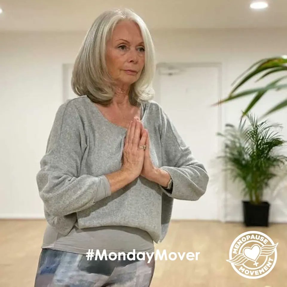 Menopausemove's tweet photo. It’s #mondaymovers time again! Thank you Danni @healthywholeme for sending in this pic of your incredible mother-in-law 🧘♀️
This is Dee, she’s 74 and has been practicing yoga for 20 years and is the reason why yoga teacher. https://t.co/tMbF80Ao5P