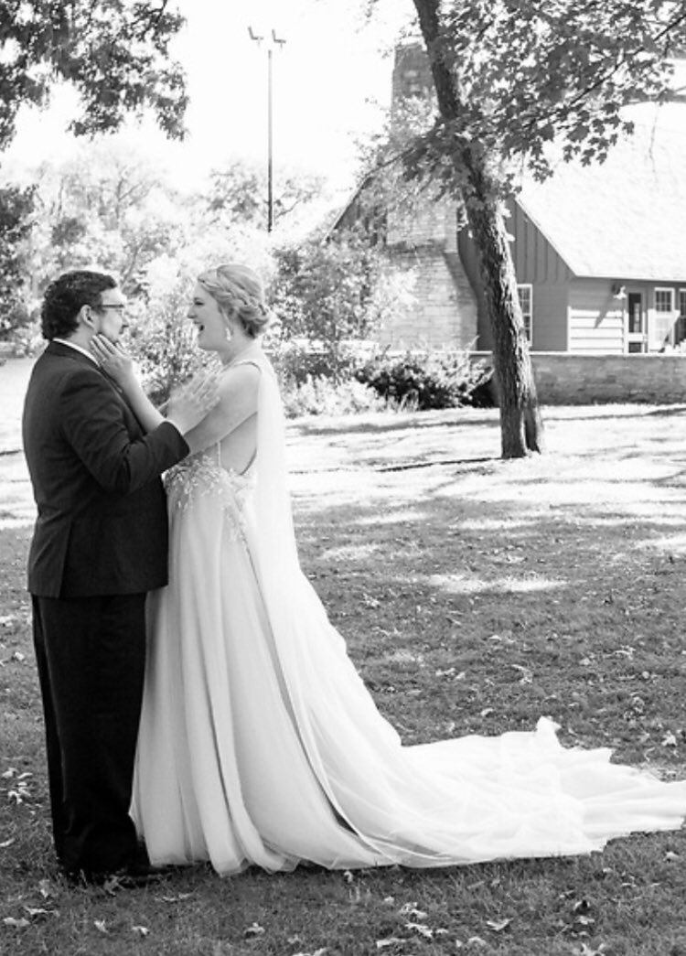 OkieDoKees's tweet photo. Ya know, I usually share pictures on Instagram, but here’s two nerds that got married 3 months ago. 🥰 Love ya @bothegrand ❤️ #marriedmybestfriend #nerdwedding https://t.co/RjLCcX8OCA
