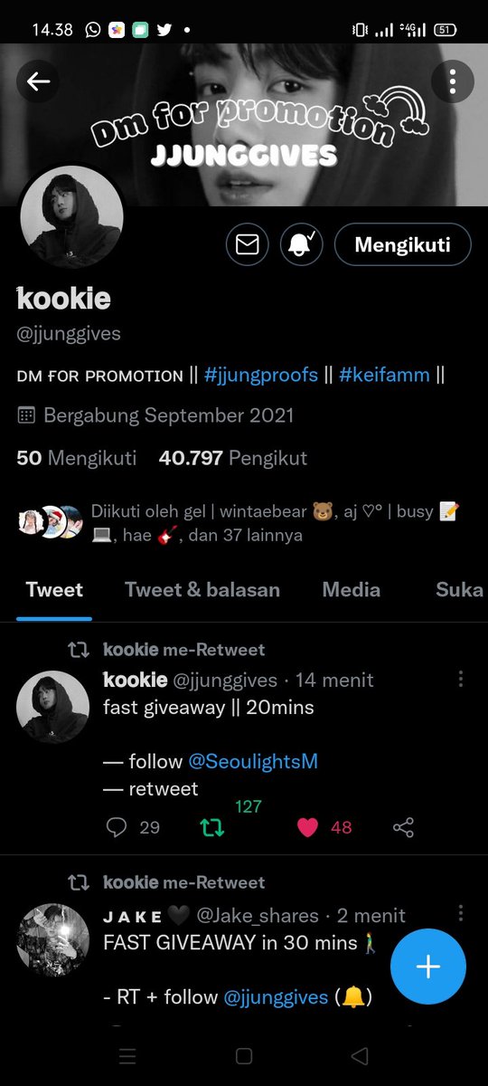 AdeMasikah's tweet photo. @Jake_shares @jjunggives Done
Bismillahirrahmanirrahim
Semoga rejeki saya https://t.co/SqnB6Mqvni