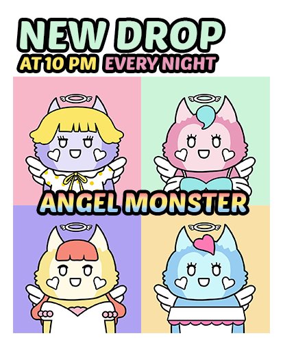 #nft #NFTCommunity #NFTcollection 
오늘은 샤방샤방 천사 몬스터들! 
이번 주는 3번만 민팅을 진행합니다  
밤 10시 몬스터들의 주인님들을 기다립니다.

⬇️⬇️⬇️ 
 opensea.io/collection/str…