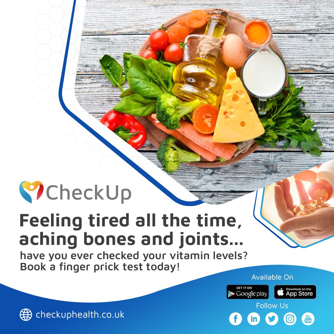 CheckUp_App's tweet photo. This test can identify deficiencies of critical vitamins and minerals that are essential for your overall health and wellbeing.
You can now get a finger-prick blood tests in the post to check for deficiencies in Vitamins D,B12 and folate.
 #checkup #checkuphealth #letsgetchecked https://t.co/dLQdHhpJXS