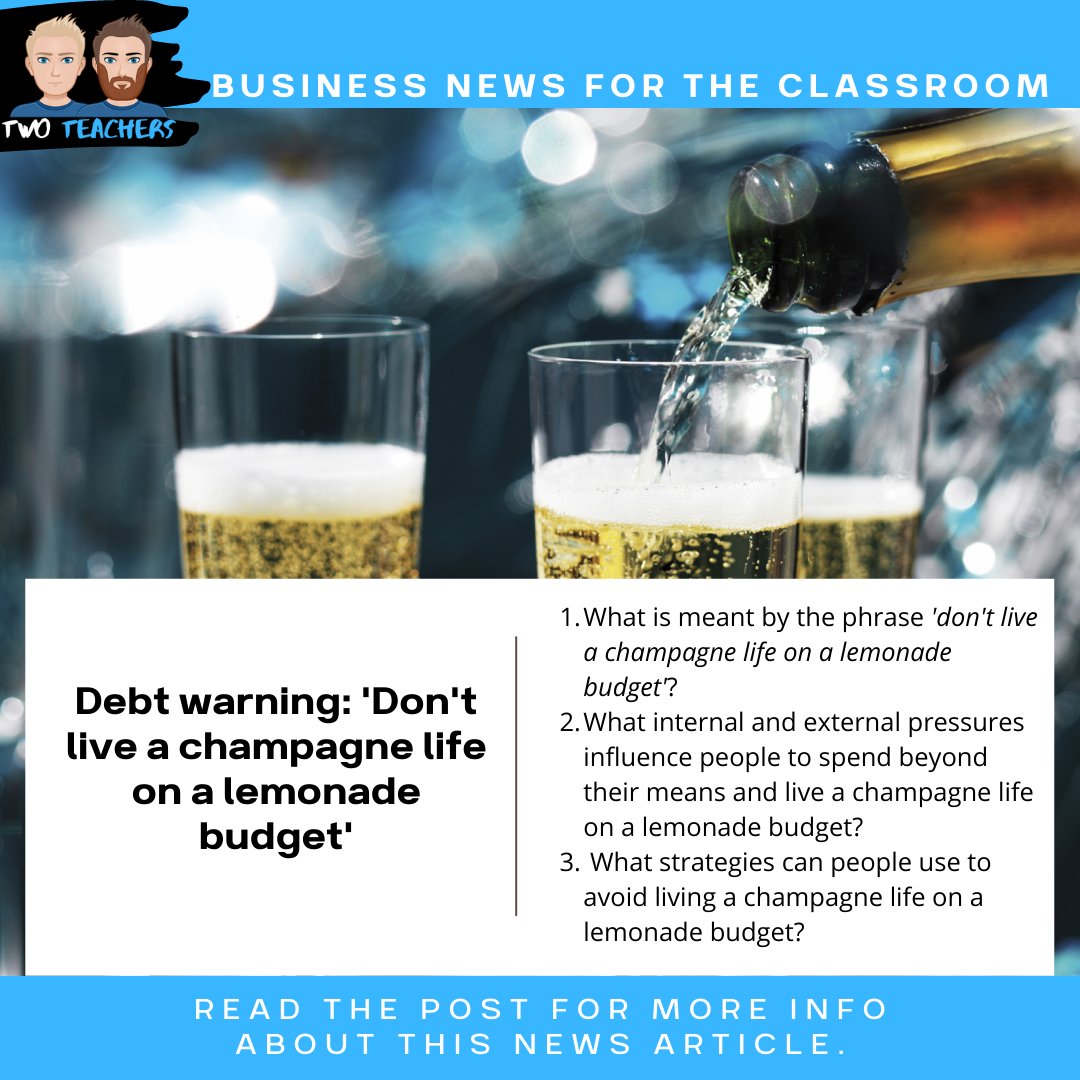 TwoTeachersBiz's tweet photo. This week's business news activity is focused on personal finance after a YouGov survey for the BBC suggested that about half of those aged up to 45 admitted they were likely to spend more than they should this Christmas🎅

A very important conversation to have💷 https://t.co/OpVwkTwBFJ