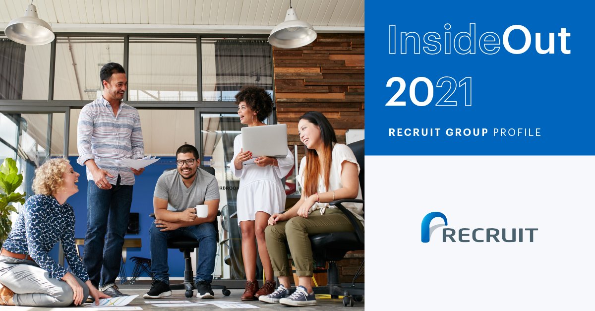 Recruit_hd's tweet photo. Recruit Group Profile, Inside Out 2021, shares our stories of how we are expanding economic and personal opportunities for people everywhere.https://t.co/bHZKQ34Bd5
#SimplifyHiring #ProsperTogether https://t.co/UoICIMEojF