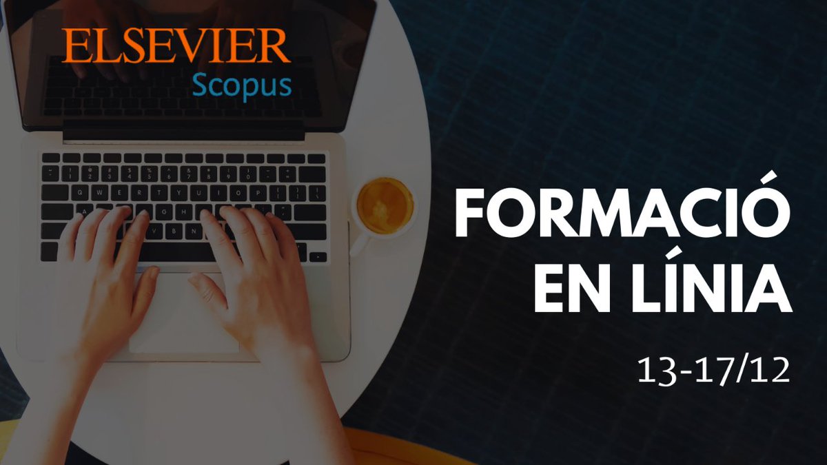 crai_bima's tweet photo. 💻 Nous cursos de formació en línia, de franc i en castellà, de la #basededades 👉 #Scopus a càrrec de 
@FECYT_Ciencia i @Elsevier_Es.

📆 13-17/12
✅ Inscripció amb correu institucional

+ info 🔗 https://t.co/EiVChrvLjy https://t.co/b8ZQoQLXeH