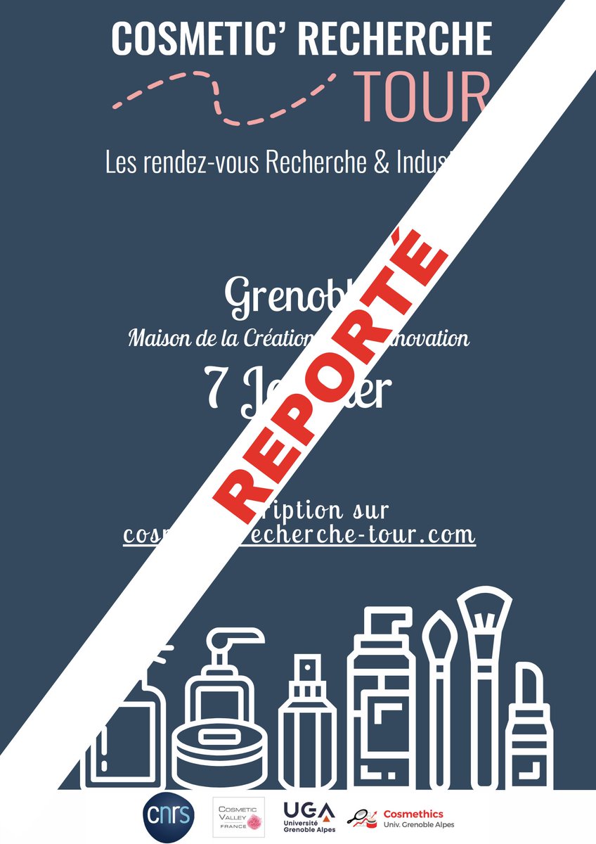 /!\ REPORT /!\
A cause des mesures sanitaires ne nous permettant pas de vous recevoir dans les meilleurs conditions le Cosmetic Recherche Tour à Grenoble, la date est reportée !
Nous travaillons pour trouver une nouvelle date et vous tenons au courant très rapidement !