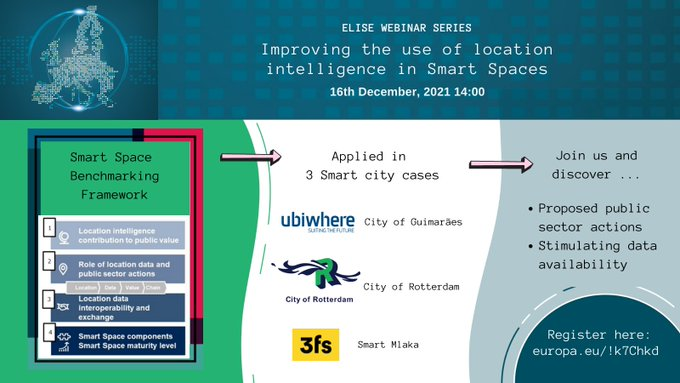EULocation's tweet photo. Would you like to find out more about how to improve the use of location intelligence in Smart Spaces❓

Join the next in the series of ELISE webinars

📅16/12/21, 14:00 CET (UTC+1)
📕 Improving the use of location intelligence in Smart Spaces
🔗https://t.co/vb29u2OPCG https://t.co/GWyKa3OMby
