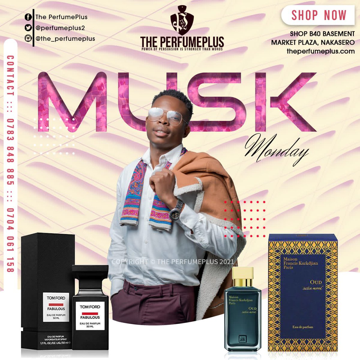 Hypoallergenic perfumes for everyone!

Grab a pack; 📲 +256-704061158| +256-783848885.
#MuskMonday | #PerfumePlus