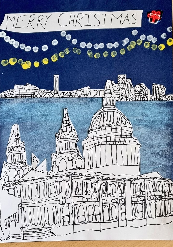 thegroveschool_'s tweet photo. Today's Christmas card made by Post 16 #Christmas #lastweekofterm #cardeveryday https://t.co/6BQizw8Sjw
