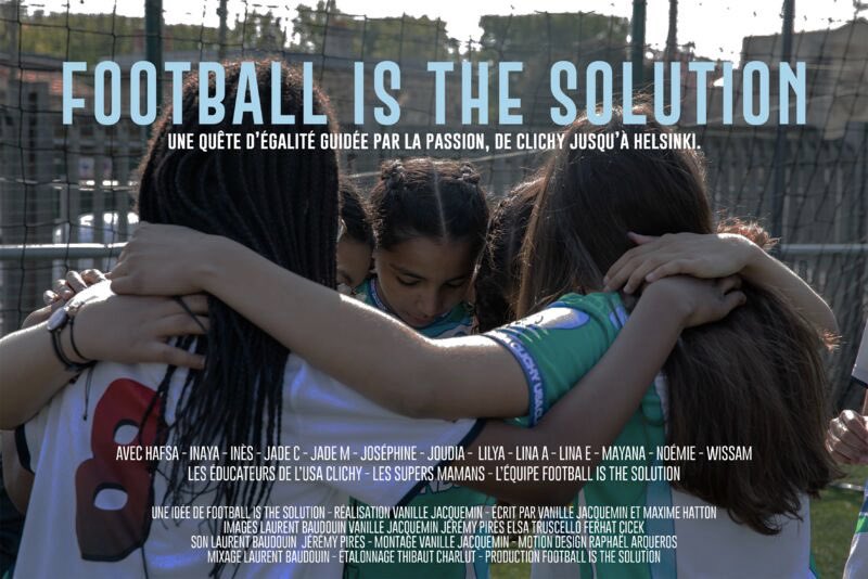 wearenolt's tweet image. "Ensemble, donnons plus de sens au football" ⚽️🤍

Merci à @FootballisTheS et aux 13 jeunes joueuses de l’USA CLICHY de changer les règles du jeu, pour de vrai 🙏 

#football #égalité #cinéma