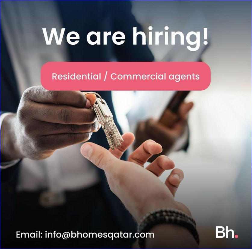 BetterHomesQa's tweet photo. We are Hiring 
We are looking for experienced Residential/Commercial agents to join the team.

#qatar  #Qatar2022  #Doha #qatarliving #RealEstate #realestateinvesting #qatarnews #qatartoday https://t.co/FjKA5FB7i2
