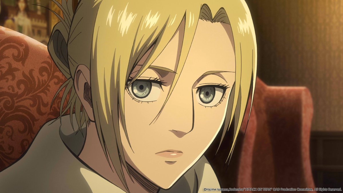 [애니플러스 12/13 23:00 방송 『진격의 거인 OAD』 2화 "Wall Sina, Goodbye -후편-"] - 그날, 애니 레온하트는 숙소에서 눈을 떴다. 비번인 날 아침의 완벽한...