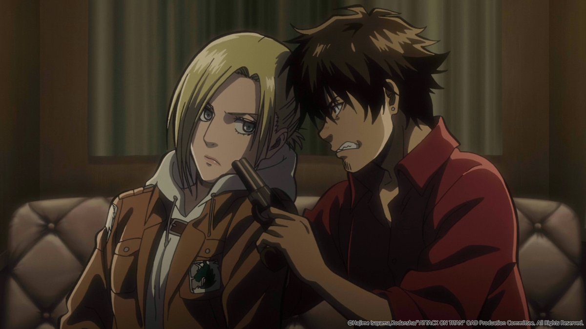 [애니플러스 12/13 23:00 방송 『진격의 거인 OAD』 2화 "Wall Sina, Goodbye -후편-"] - 그날, 애니 레온하트는 숙소에서 눈을 떴다. 비번인 날 아침의 완벽한...