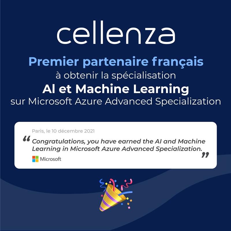 cellenza's tweet photo. 😳 Nous sommes les premiers en France !

🎉 Cellenza fait partie des tous premiers partenaires à obtenir la spécialisation Al et Machine Learning sur Microsoft Azure Advanced Specialization.

😎 Pour en savoir plus, c'est par ici : https://t.co/zUWkJZVlKx

@Microsoftfrance https://t.co/7BtsShPVpY