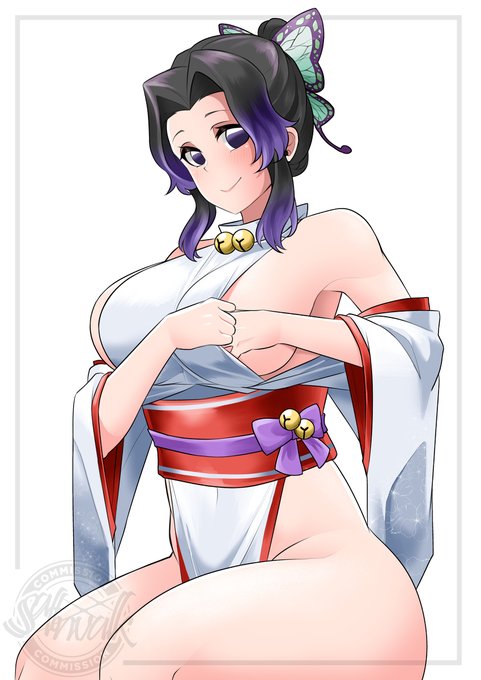 salt✦valkさんがTwitterに投稿した胡蝶しのぶ(鬼滅の刃)のイラスト。