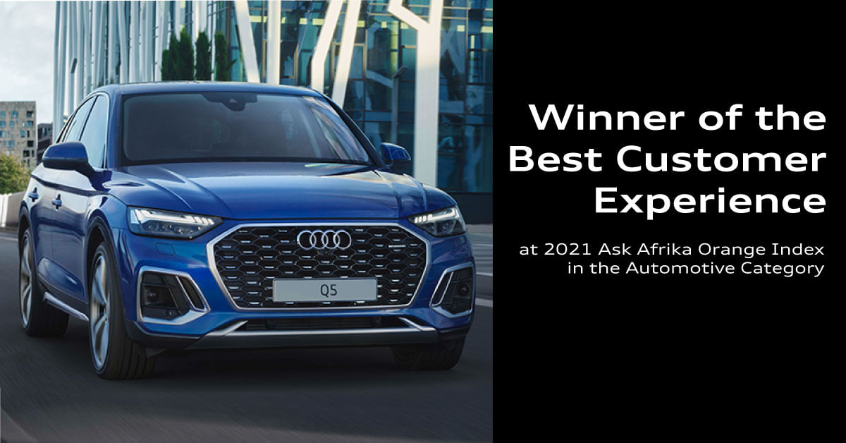 Congratulations to Audi South Africa! Raising hands
Winner of the Best Customer Experience at 2021 Ask Afrika Orange Index in the Automotive Category. 
Hatfield Motor Group is proud to be part of the Audi SA brand.

#Audi #AudiSA #AutomotiveIndustry
