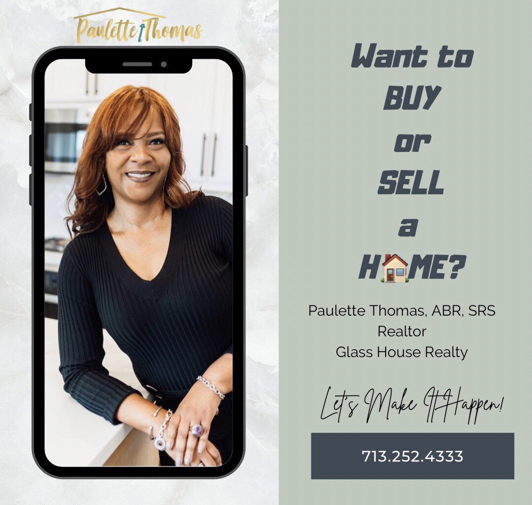pastorp1969's tweet photo. Make plans NOW to Buy or Sell in 2022! Paulette Thomas, Realtor
713-252-4333 #sold #iloverealestate #titlecompany #letmesellyourhome #listingagent #soldbypaulette #realtor #realestateprofessional #allthingsrealestate #2022 #makeplans #makeithappen #newconstructionhomes https://t.co/4tT95WAnxo