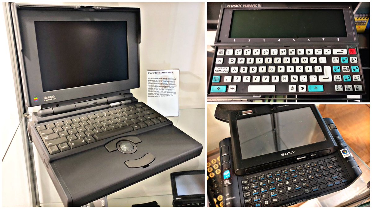 SWRetroComp's tweet photo. Today’s #RetroTrio offers you the #HuskyHawk, #PowerBook #145B #Sony #Vaio. Which will you keep, gift to a friend and delete forever? #RetroComputing #ComputerHistory #VintageComputing https://t.co/dBV0YI5EnN