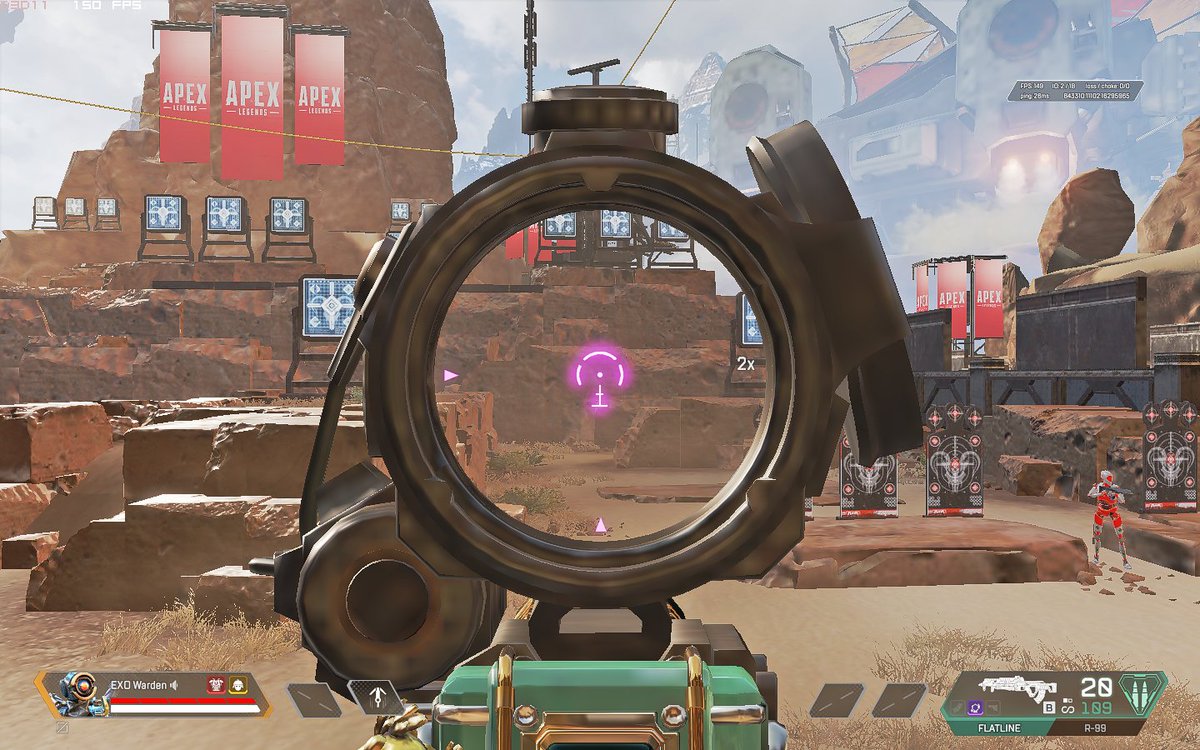 Exo Warden A Twitter Reticle Color 1255 255 1255 Apex Neon Purple With White Inner Drop The 1255 Values To Something Lower Like 765 To Not Be As Bright T Co Vdr4zhkoqb Twitter