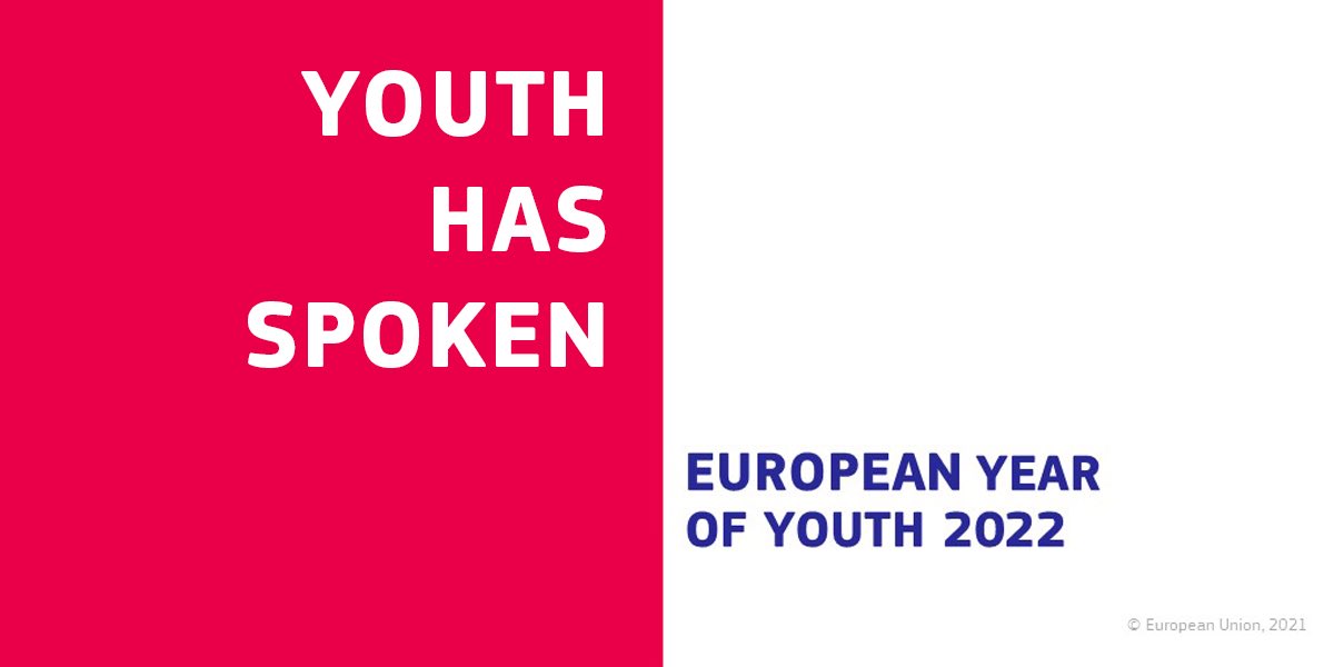 Exciting themes for upcoming #EuropeanYearOfYouth 🥳  
The 🔝 3️⃣ preferences from almost 5,000 #youth responses to our survey are:  🔸 Education &amp; training 🧑‍💻  
🔸 Climate change 🌱 
🔸 Health/mental health❤️‍🩹 
Getting ready for this &amp; more!  
europa.eu/!pBJT6w