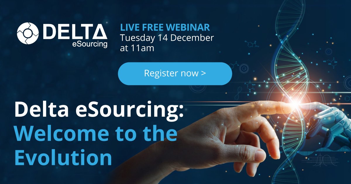 deltaesourcing's tweet photo. One day to go❗ 

Have you secured your place for our free-to-attend Delta webinar?

Don’t miss out – join us on Tuesday 14 December at 11am to hear about some of our new and improved Delta eSourcing platform features.

Register Now - https://t.co/sclepipgJu https://t.co/HjcRYvRxPi